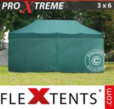 Klappzelt FleXtents Xtreme 3x6m Grün, mit 6 wänden
