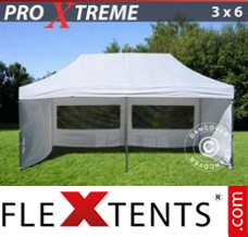Klappzelt FleXtents Xtreme 3x6m Weiß, mit 6 wänden